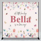 Lofaris Floral Little Bug Custom Name Baby Shower Backdrop